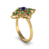 Emerald Royal Filigree Cluster Engagement Ring - Zinnia No. 28 image 2
