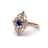 Diamond Royal Filigree Cluster Engagement Ring - Zinnia No. 14 image 3