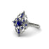 Sapphire Royal Filigree Cluster Engagement Ring - Zinnia No. 75 image 3