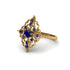 Sapphire Royal Filigree Cluster Engagement Ring - Zinnia No. 73 image 3