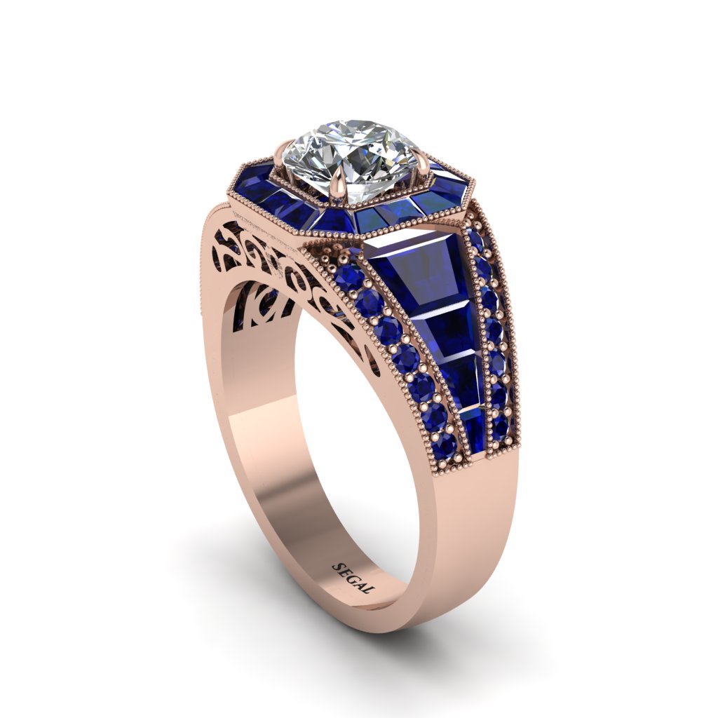 Diamond Royal Radiance Halo Engagement Ring - Liana No. 62