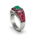 Emerald Royal Radiance Halo Engagement Ring - Liana No. 51 image 1
