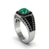 Emerald Royal Radiance Halo Engagement Ring - Liana No. 36 image 1