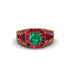 Emerald Royal Radiance Halo Engagement Ring - Liana No. 49 image 2