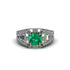 Emerald Royal Radiance Halo Engagement Ring - Liana No. 6 image 2