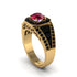 Ruby Royal Radiance Halo Engagement Ring - Liana No. 40 image 1