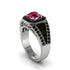 Ruby Royal Radiance Halo Engagement Ring - Liana No. 42 image 1