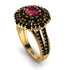 Ruby Double Halo Gold Engagement Ring - Danielle No. 40 image 3