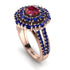 Ruby Double Halo Gold Engagement Ring - Danielle No. 71 image 2