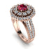 Ruby Double Halo Gold Engagement Ring - Danielle No. 11 image 2