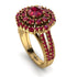Ruby Double Halo Gold Engagement Ring - Danielle No. 55 image 2