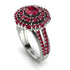 Ruby Double Halo Gold Engagement Ring - Danielle No. 57 image 2