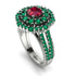 Ruby Double Halo Gold Engagement Ring - Danielle No. 27 image 2