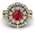 Ruby Double Halo Gold Engagement Ring - Danielle No. 10 image 3
