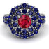 Ruby Double Halo Gold Engagement Ring - Danielle No. 72 image 2