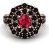 Ruby Double Halo Gold Engagement Ring - Danielle No. 41 image 2