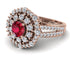 Ruby Double Halo Gold Engagement Ring - Danielle No. 11 image 1