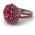 Ruby Double Halo Gold Engagement Ring - Danielle No. 57 image 1