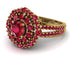 Ruby Double Halo Gold Engagement Ring - Danielle No. 55 image 1