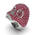 Ruby-Encrusted Skull Men's Fashion Ring - Jules No. 12 image 9