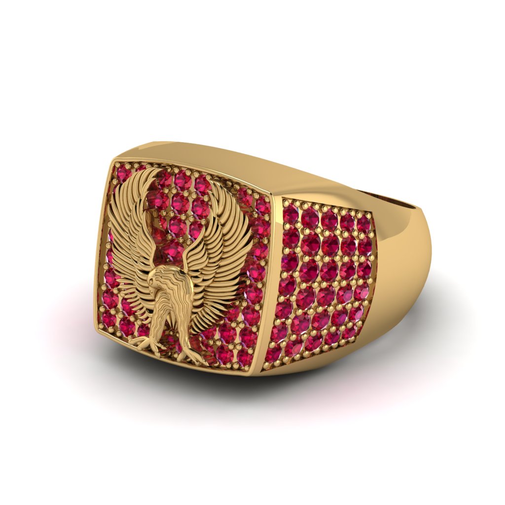 Rubys Luxury Gold Eagle Ring - Sutton No. 10