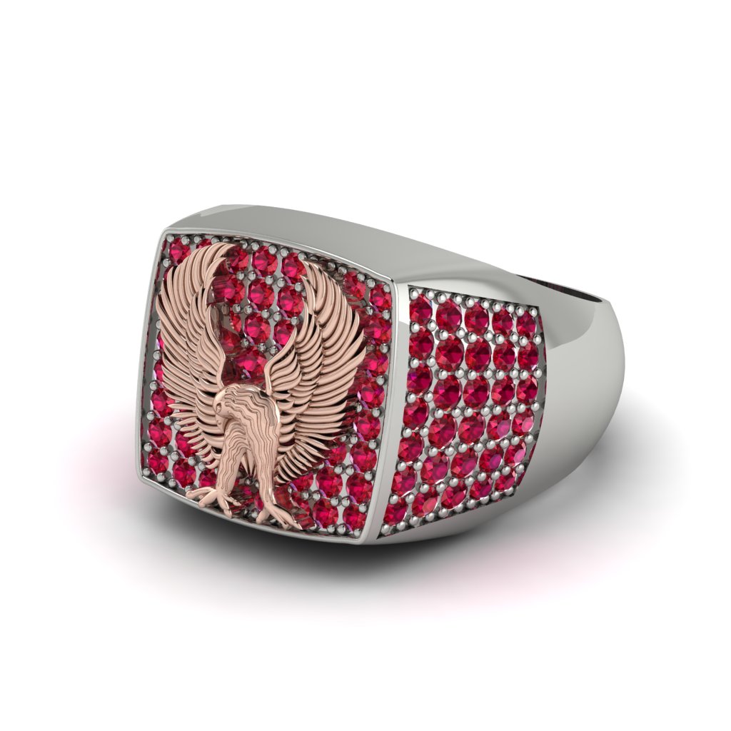 Rubys Luxury Gold Eagle Ring - Sutton No. 42
