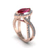 Ruby Marquise Split Shank Engagement Ring - Carly No. 11 image 1