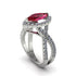 Ruby Marquise Split Shank Engagement Ring - Carly No. 12 image 1