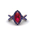 Ruby Marquise Split Shank Engagement Ring - Carly No. 71 image 2