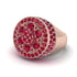 4.1ct Ruby Men's Cluster Pinky Ring - August No. 11 image 2