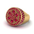 4.1ct Ruby Men's Cluster Pinky Ring - August No. 10 image 2