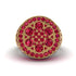 4.1ct Ruby Men's Cluster Pinky Ring - August No. 10 image 3