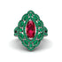 Ruby Three Layer Halo Marquise Ring - Destiny No. 27 image 1