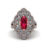 Ruby Three Layer Halo Marquise Ring - Destiny No. 11 image 1