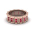 Ruby Wavy Gold Men's Wedding Ring - Joshua No. 11 image 3