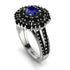 Sapphire Double Halo Gold Engagement Ring - Danielle No. 45 image 3