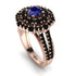 Sapphire Double Halo Gold Engagement Ring - Danielle No. 44 image 3