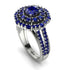 Sapphire Double Halo Gold Engagement Ring - Danielle No. 75 image 2