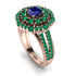 Sapphire Double Halo Gold Engagement Ring - Danielle No. 29 image 2