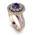 Sapphire Double Halo Gold Engagement Ring - Danielle No. 14 image 2