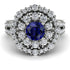 Sapphire Double Halo Gold Engagement Ring - Danielle No. 15 image 3