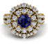 Sapphire Double Halo Gold Engagement Ring - Danielle No. 13 image 2