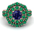 Sapphire Double Halo Gold Engagement Ring - Danielle No. 29 image 3