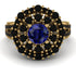 Sapphire Double Halo Gold Engagement Ring - Danielle No. 43 image 3