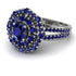 Sapphire Double Halo Gold Engagement Ring - Danielle No. 75 image 1