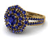Sapphire Double Halo Gold Engagement Ring - Danielle No. 73 image 1