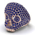 Sapphire-Encrusted Skull Men's Fashion Ring - Jules No. 14 image 8