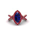 Sapphire Marquise Split Shank Engagement Ring - Carly No. 59 image 2
