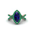Sapphire Marquise Split Shank Engagement Ring - Carly No. 29 image 2