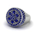 4.1ct Sapphire Men's Cluster Pinky Ring - August No. 15 image 2
